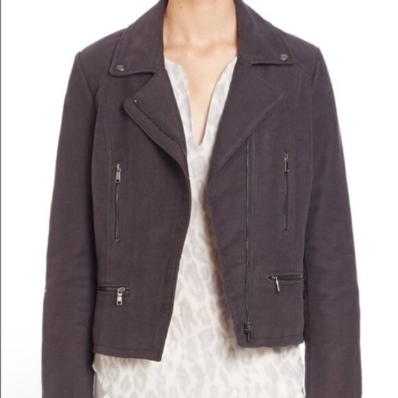 Joie Jackets & Blazers - 💥Host Pick!💥 Joie Seabrooke Steel Grey Soft Brushed Quilted Moto Jacket